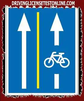 Këmbësorët gjithashtu mund të udhëtojnë në korsinë e biçikletave të shënuar me një shenjë ?