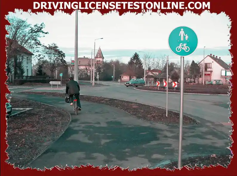 Jos jalankulkuliikenne kyltillä merkittyllä tiellä estää pyöräilijöiden...