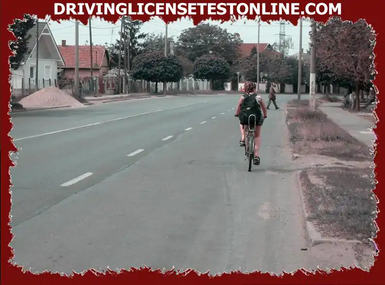 Can the cyclist drive in a populated area continuously in the outer lane ?
