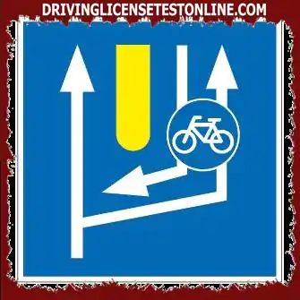 Donde el ciclista puede montar, en la carretera marcada ?