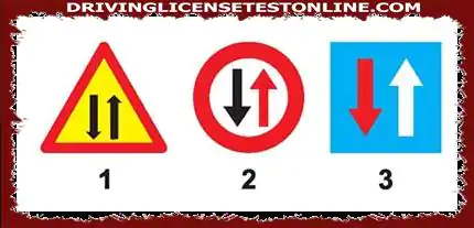 zīme ir zīme, kas norāda uz tuvojošos ceļa divvirzienu posmu. 
 2. signāls ir zīme, kas...