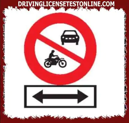 Dopravní značky zakazující projíždění všech typů motorových vozidel a motocyklů,...