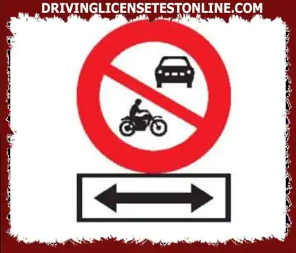 يُحظر أيضًا وضع اللافتة التي تحظر السيارات...