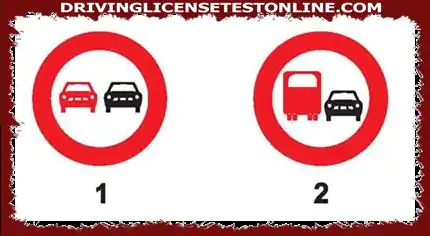 Sign 1 is no overtaking (all types of motor vehicles are prohibited, are allowed to...