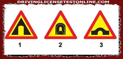 Značka 1 je značka pre podchod cesta s bariérovou bránou- 
 Signál 2 je značka pre...