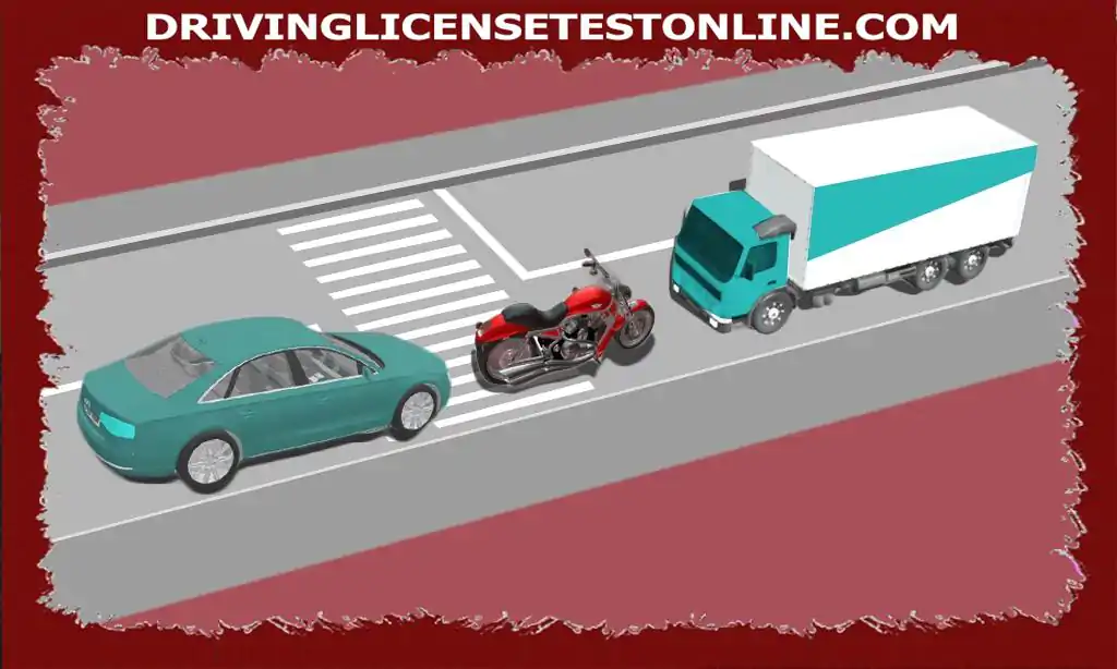 All 3 vehicles are in violation because:
- Cars and motorbikes are parked on the...