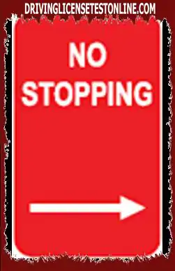 Ce panneau indique que vous ne devez pas vous arrêter ou vous garer :