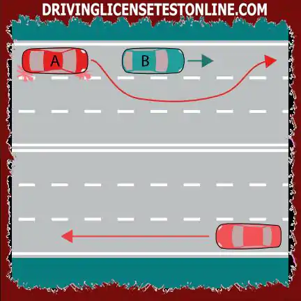 Autot A ja B kulkevat moottoritietä pitkin . Voiko auto A ohittaa auton B tässä ?