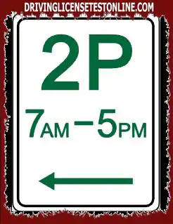 Jūs novietojat savu automašīnu pulksten 22:00 un redzat šo zīmi . Cik ilgi jūs varat...
