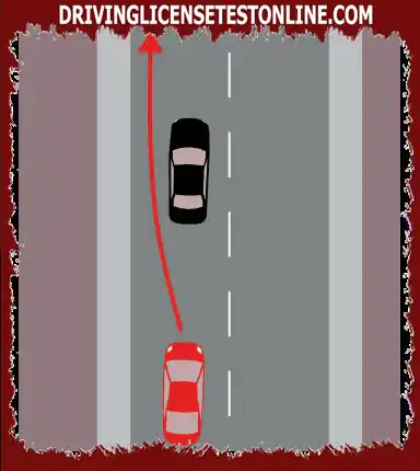 Milloin voit ohittaa auton vasemmalle yksikaistaisella tiellä ?