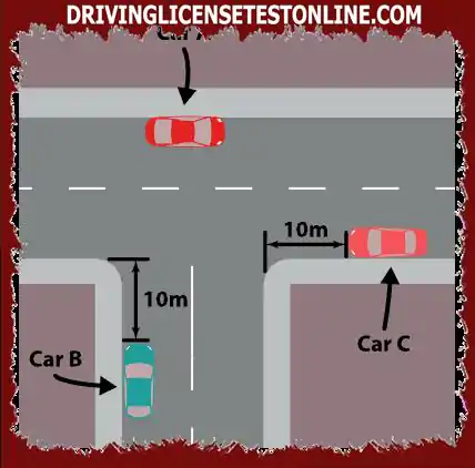 B車和C車已合法停在距該路口10米處. A車已合法停放?