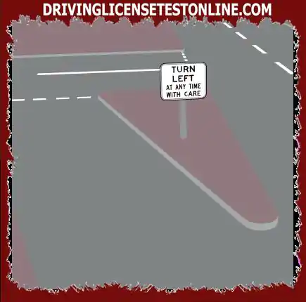 You are turning left in this slip lane. Which of the following is true?