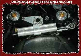 A motorcycle with steering damper has advantages in circulation: