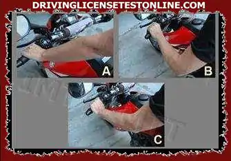 Untuk posisi berkendara yang lebih aman, disarankan agar pengendara sepeda motor bergerak...