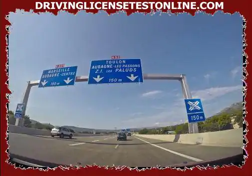 Upang pumunta sa Toulon, lalabas ako sa motorway