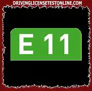 Which road network is designated under the letter E ?