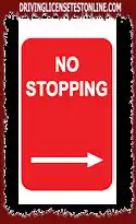 Ce panneau signifie que vous ne devez pas vous arrêter ou vous garer