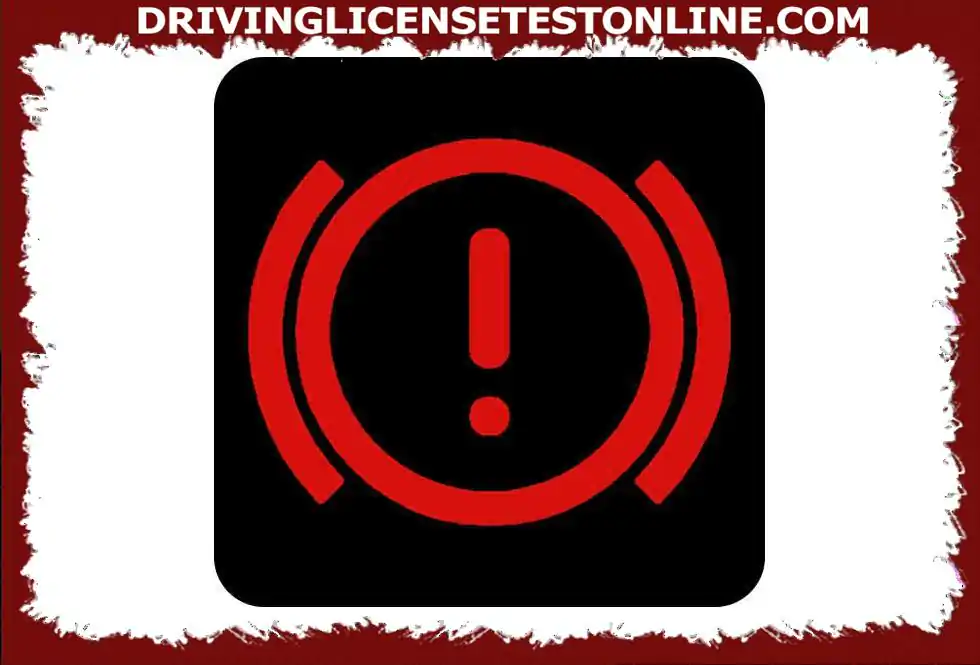 Denna varningslampa tänds i bilen medan du kör . Vad kan detta betyda ??