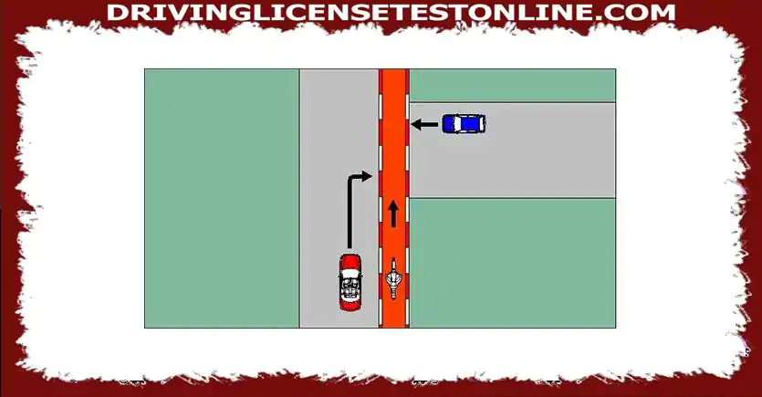 Zilās automašīnas vadītājs tiek apturēts . Kādā secībā šiem autovadītājiem jāieiet krustojumā ?