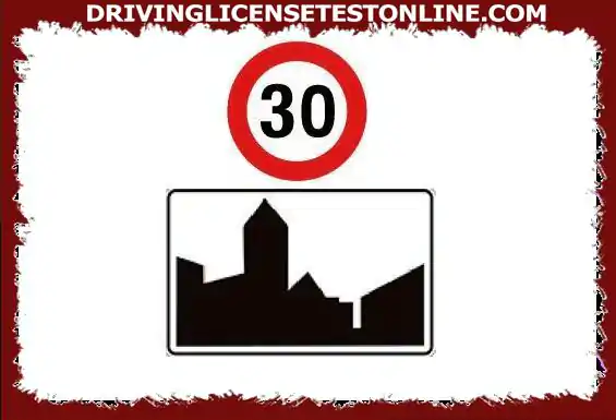 A combinação desses sinais significa que o limite de velocidade é aplicável :