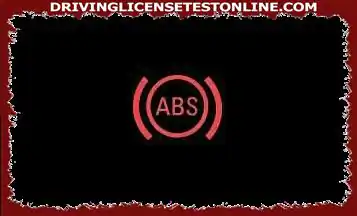 ABS göstergesi ve fren sistemi uyarı ışığı yanık kalırsa :