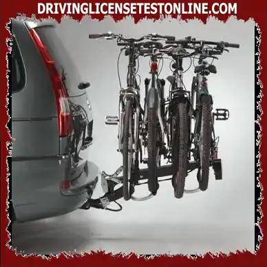 What is the maximum authorized length of a bicycle rack at the rear of my car ?