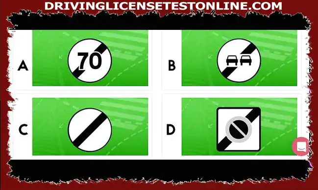 Which sign puts an end to the signals previously encountered ?