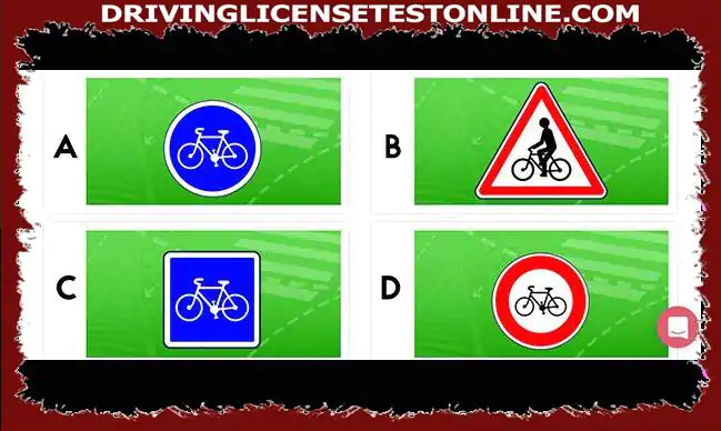 Which sign does not advertise a cycle path ?