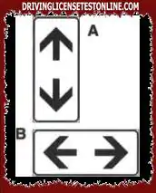 Each of the supplementary panels depicted indicates the end of the one-way street and the beginning of the two-way traffic