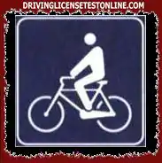 The sign shown invites us to be careful because we can find cyclists crossing the roadway