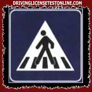 The sign shown indicates a pedestrian crossing not regulated by traffic lights