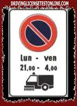 Znak prikazan u urbanim središtima ukazuje na zabranu parkiranja ograničena na naznačene dane...