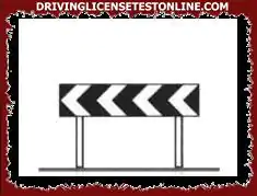 The delineator shown indicates that you are close to a level crossing