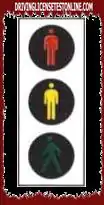 The traffic light in the figure, with red light on, requires pedestrians not to cross