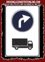 The sign shown indicates a refueling station for trucks