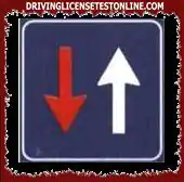 In the presence of the sign shown, priority must be given to vehicles coming from the opposite direction