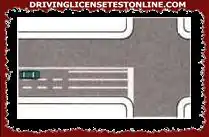 With the signs shown in the figure, the driver is allowed to change lanes even when crossing...