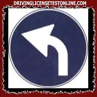 The signal shown precedes a MANDATORY LEFT DIRECTION signal