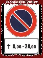 The sign shown prohibits parking in the indicated time slot, on holidays