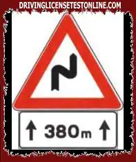 所示标志表示连续危险弯道的路段长度