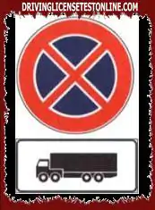 The sign shown prohibits parking for the vehicles indicated