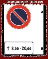 Biển báo A-, tích hợp với bảng B-, chỉ cấm đậu xe vào các ngày lễ