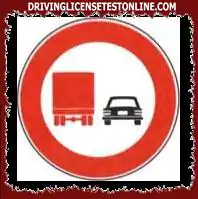 In the presence of the sign shown, a truck with a maximum laden mass exceeding 3.5 tonnes towing a light trailer may overtake a motorcycle