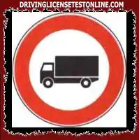 The sign shown prohibits the transit of vehicles used for the transport of things with a fully loaded mass exceeding 3.5 tons