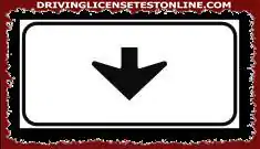 The additional panel in the figure indicates that the sign above is valid only for the lane indicated by the arrow