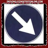 The sign shown forces drivers to pass to the right of a central reservation