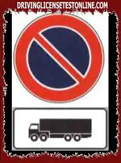 The sign shown prohibits parking for articulated vehicles