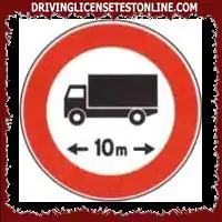 The sign shown must only be respected by drivers of vehicles used for the transport of goods