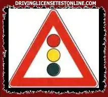 In the presence of the signal shown, it is necessary to moderate the speed in order to be able to stop if necessary