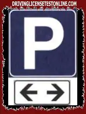 Das abgebildete Schild weist auf das Ende des Parkplatzes hin